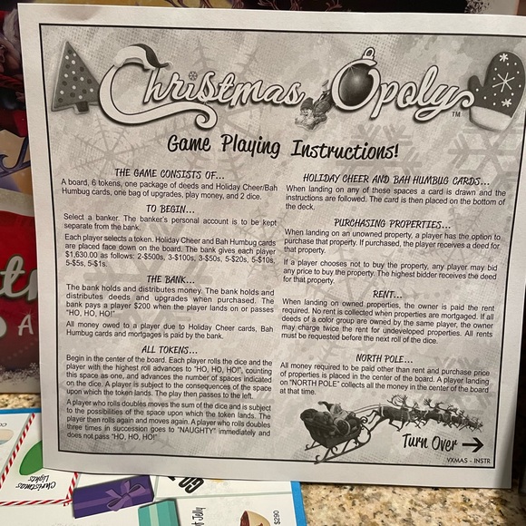 Christmas Opoly board game - Picture 7 of 9